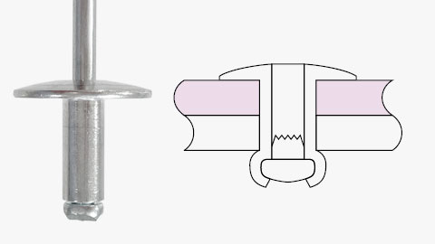 ブラインドリベット スタンダードタイプ(ラージフランジ)