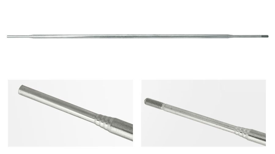 長尺サイズ（全長330ｍｍ）への両端多段絞り加工事例